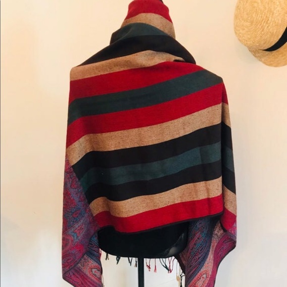 Vintage reversible PASHMINA - Picture 4 of 6